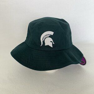 Zephyr Michigan State Spartans NCAA Green Bucket Hat w/ Chin Strap Size L/XL New